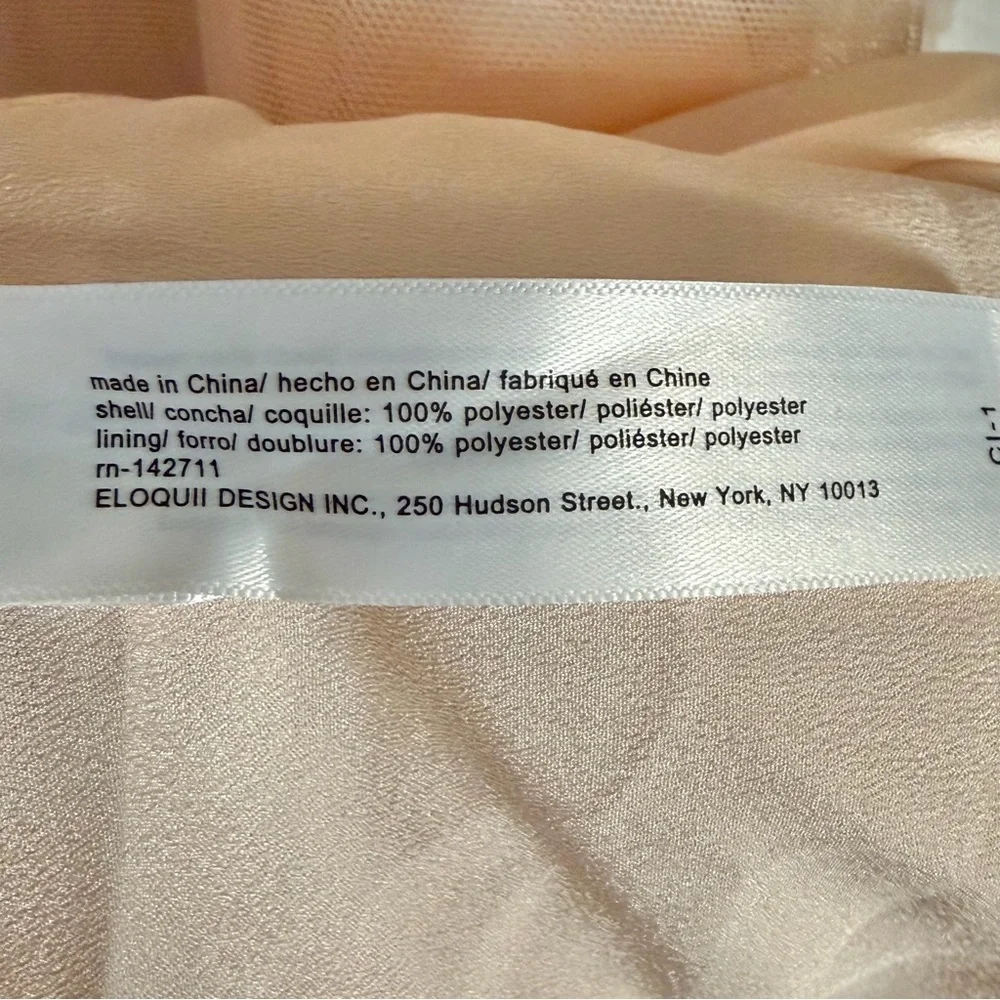 Eloquii Nabela Noor Peach Pink Tiered Puff Sleeve Glinda Style Dress Size 16 NEW - Picture 9 of 14